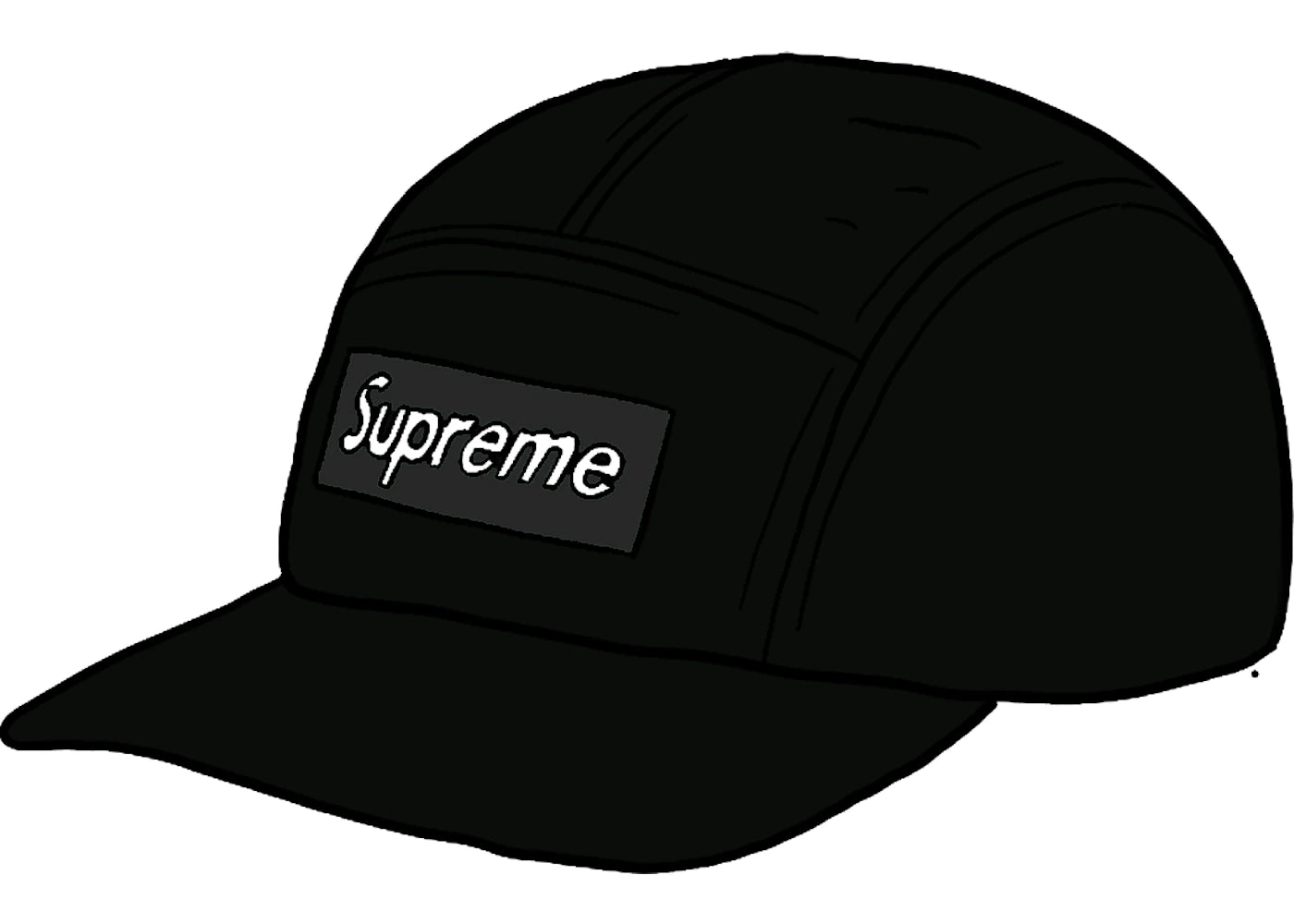 Supreme Fine Wale Corduroy Camp Cap Black