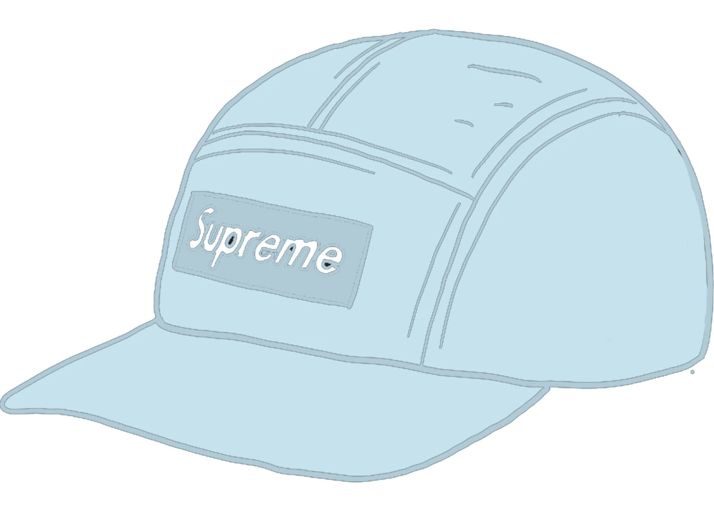 Supreme Fine Wale Corduroy Camp Cap Light Blue