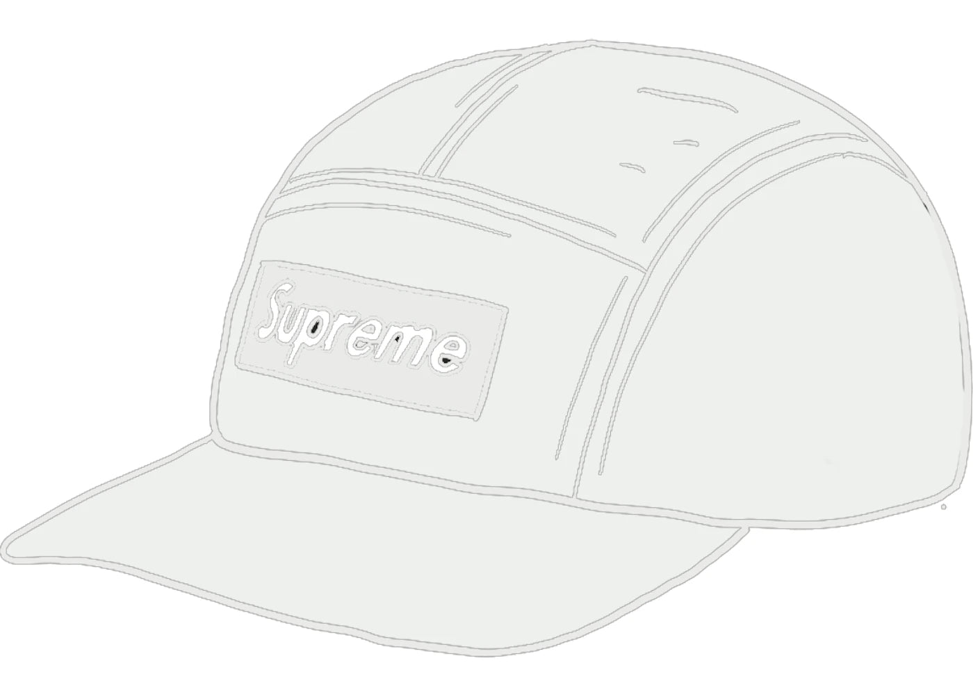 Supreme Fine Wale Corduroy Camp Cap White