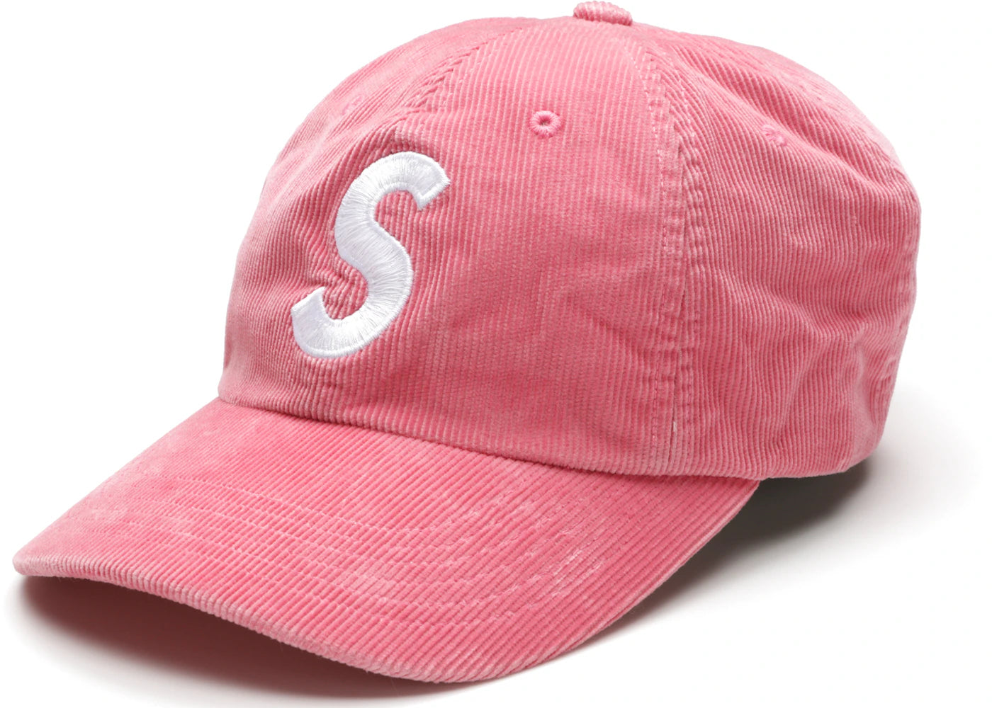 Supreme Fine Wale Corduroy S Logo 6-Panel Pink