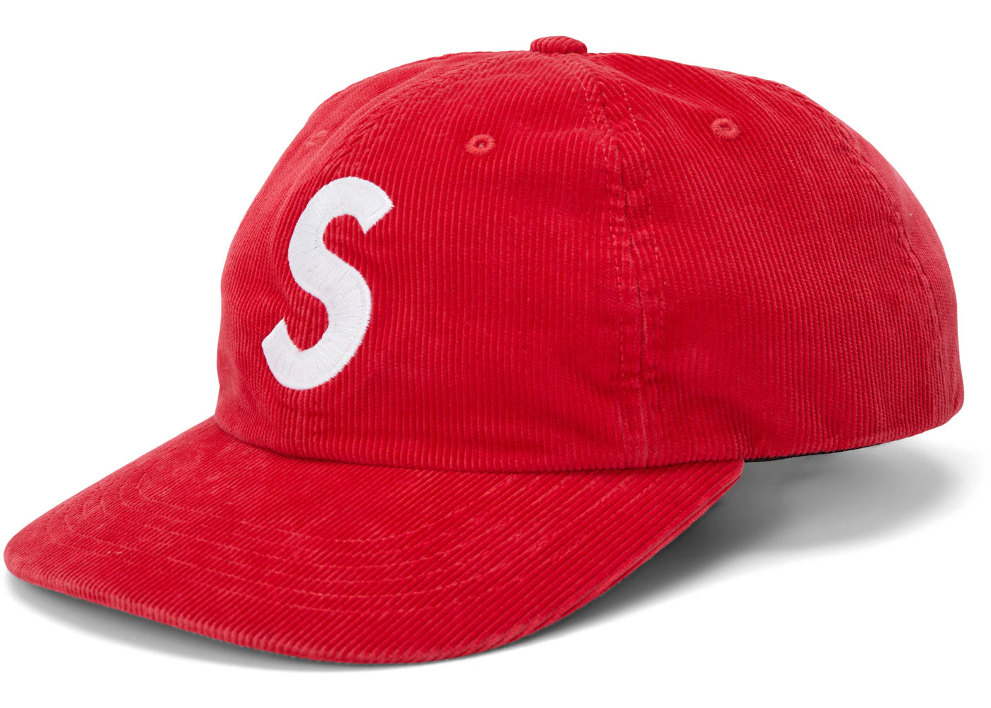 Supreme Fine Wale Corduroy S Logo 6-Panel Red