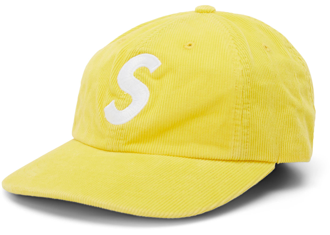 Supreme Fine Wale Corduroy S Logo 6-Panel Yellow