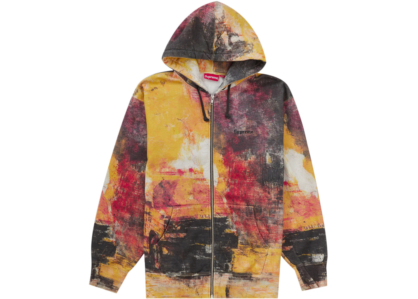 Supreme Fire Zip Up Hooded Sweatshirt Multicolor