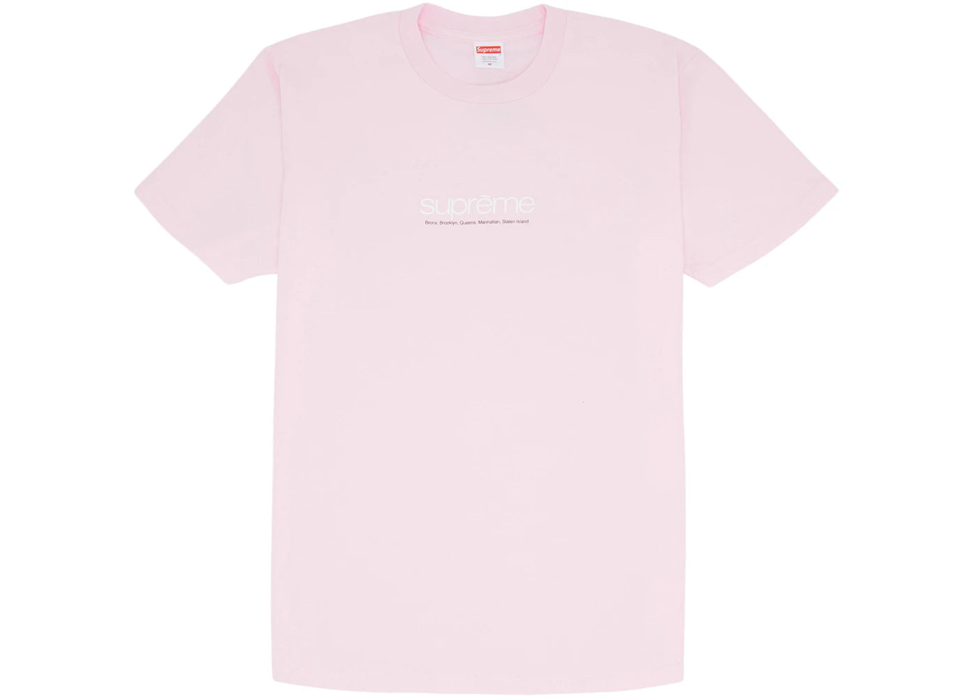 Supreme Five Boroughs Tee Light Pink