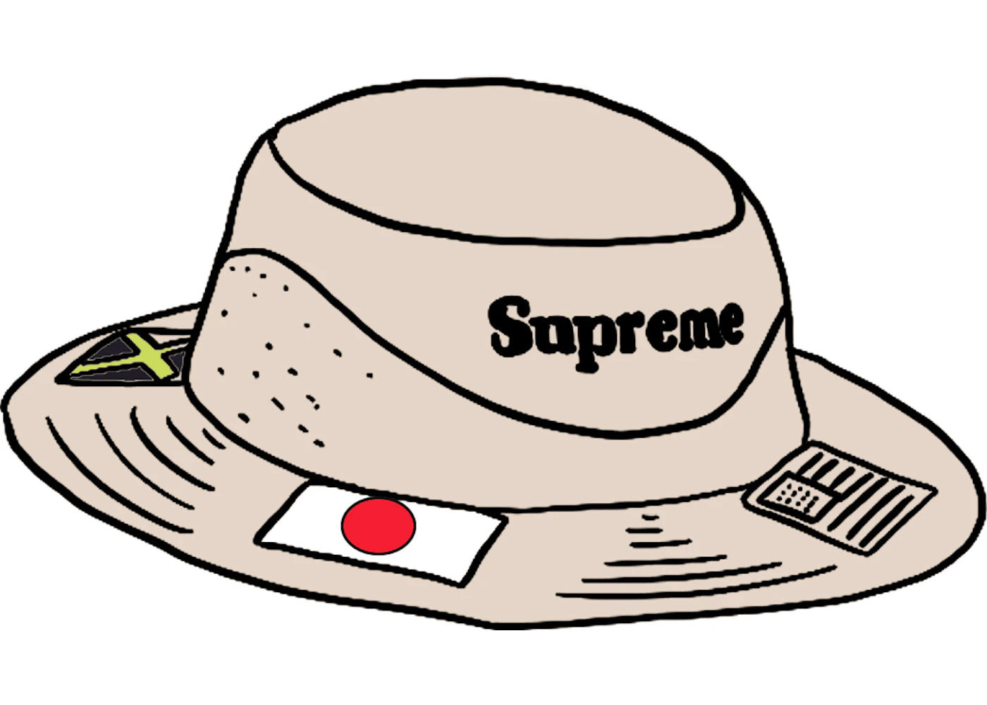 Supreme Flags Boonie Tan