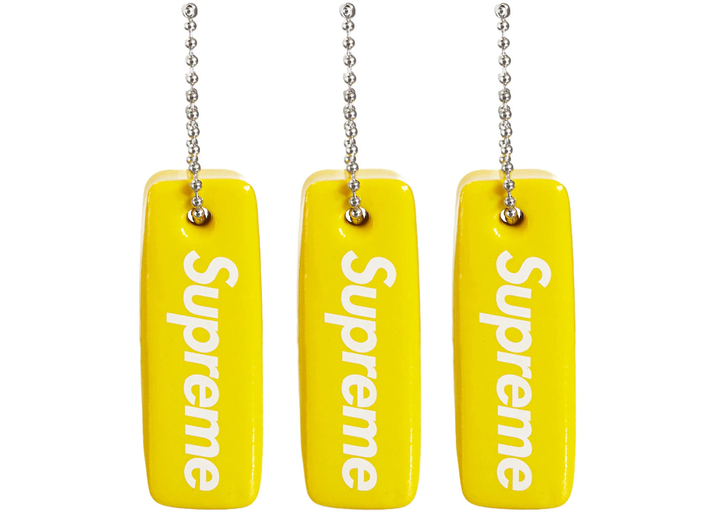 Supreme Floating Keychain (Set of 3) Yellow