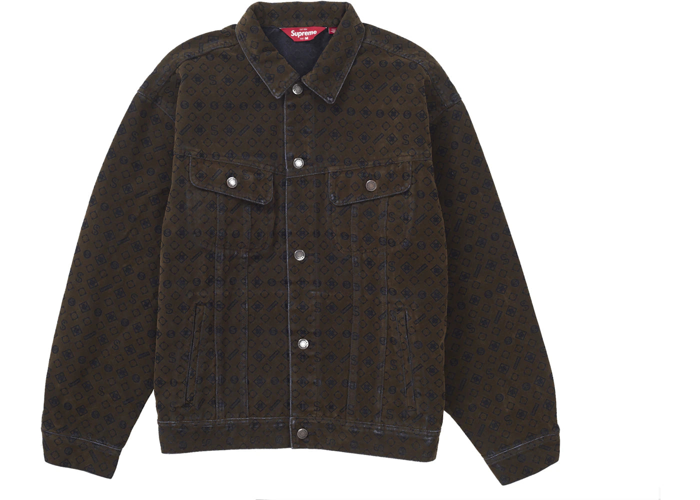 Supreme Flocked Denim Trucker Jacket Black