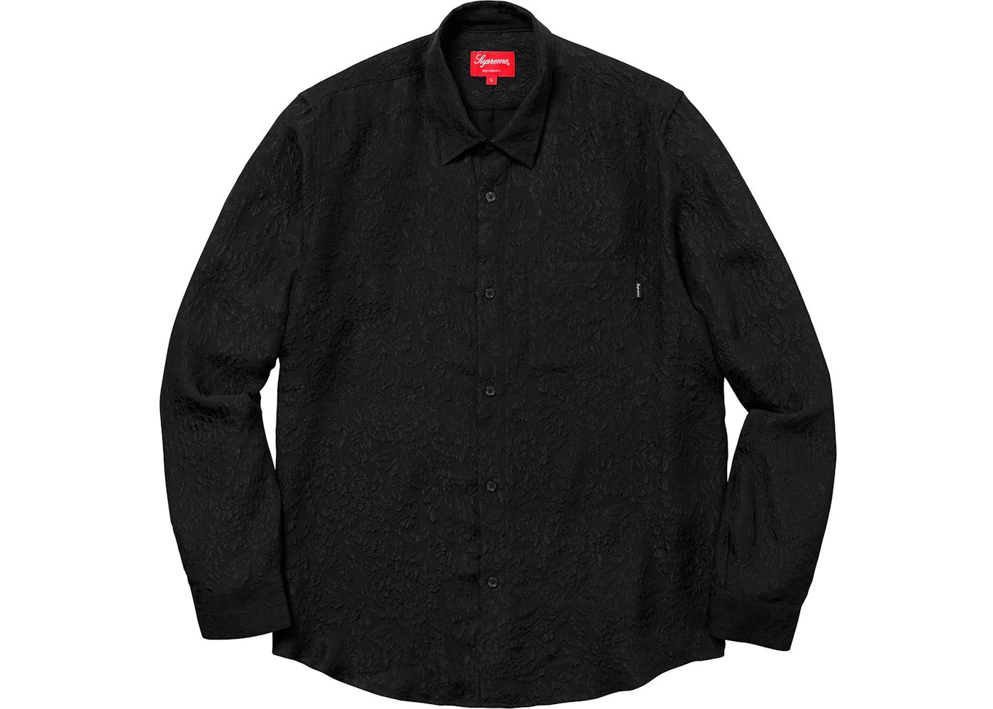 Supreme Floral Silk Jacquard Shirt Black