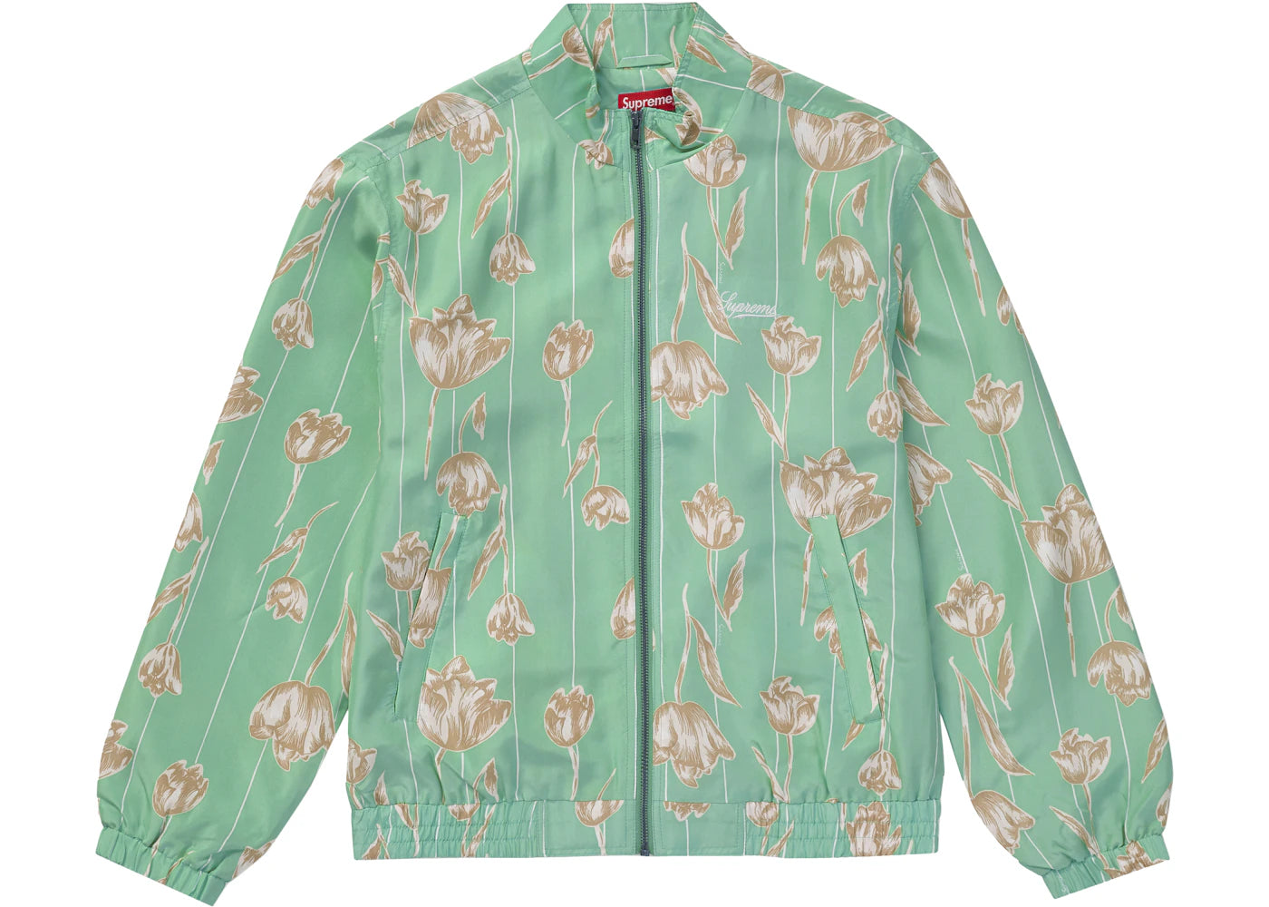 Supreme Floral Silk Track Jacket Mint