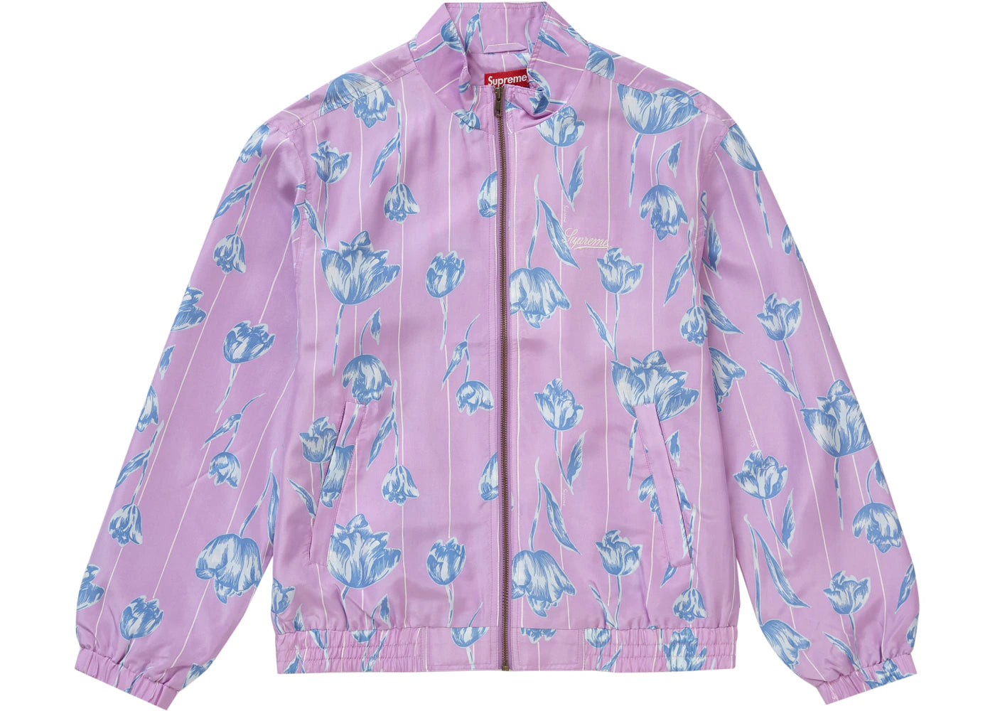 Supreme Floral Silk Track Jacket Purple