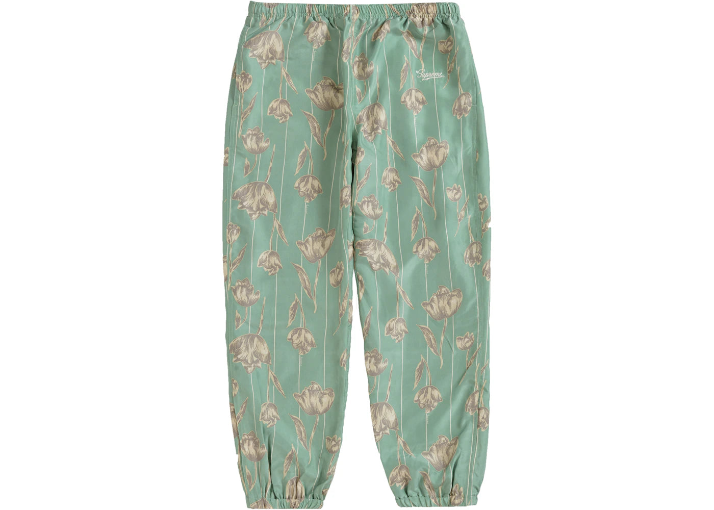 Supreme Floral Silk Track Pant Mint