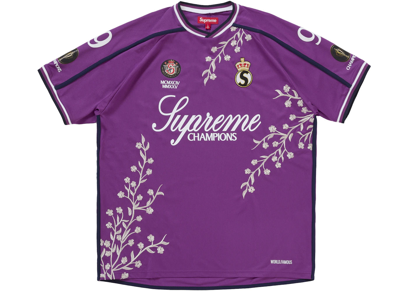 Supreme Floral Soccer Jersey Purple