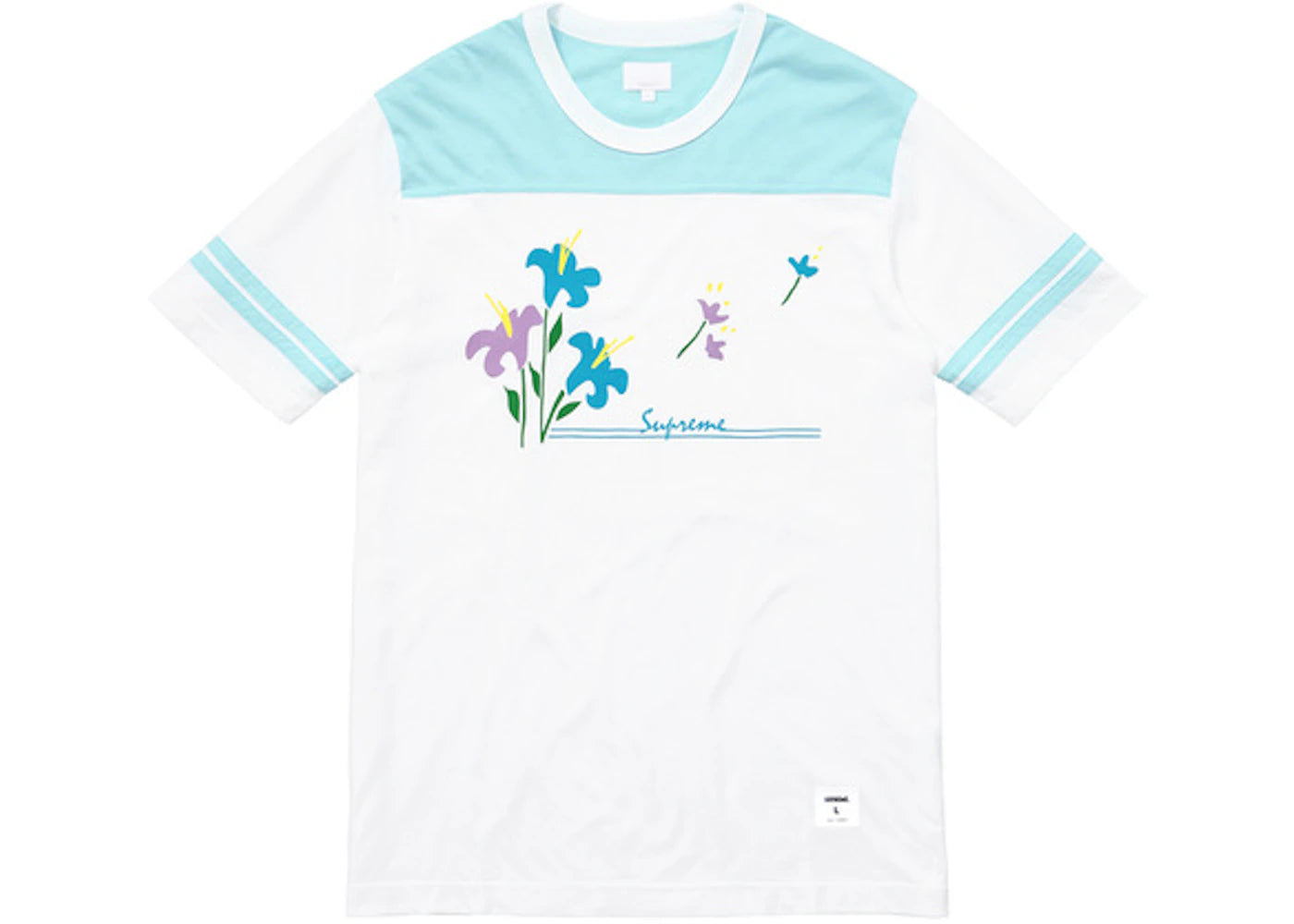 Supreme Flower Football Top Light Blue