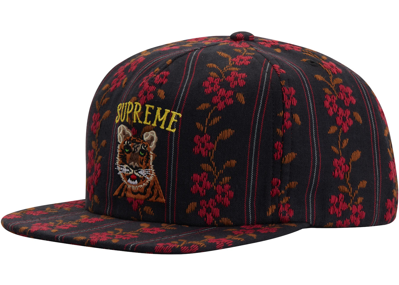 Supreme Flower Jacquard 5-Panel Black