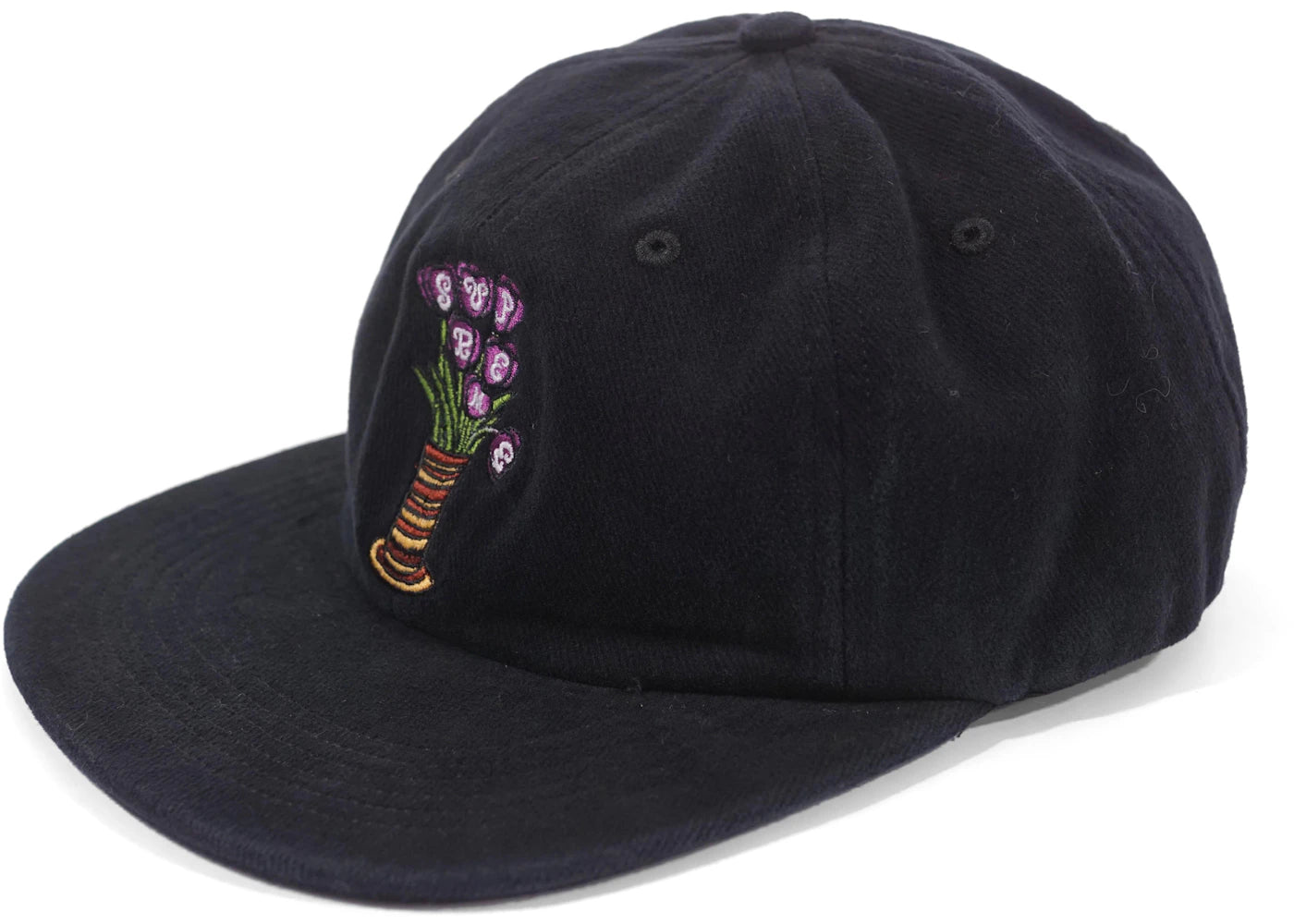 Supreme Flowers 6-Panel Black