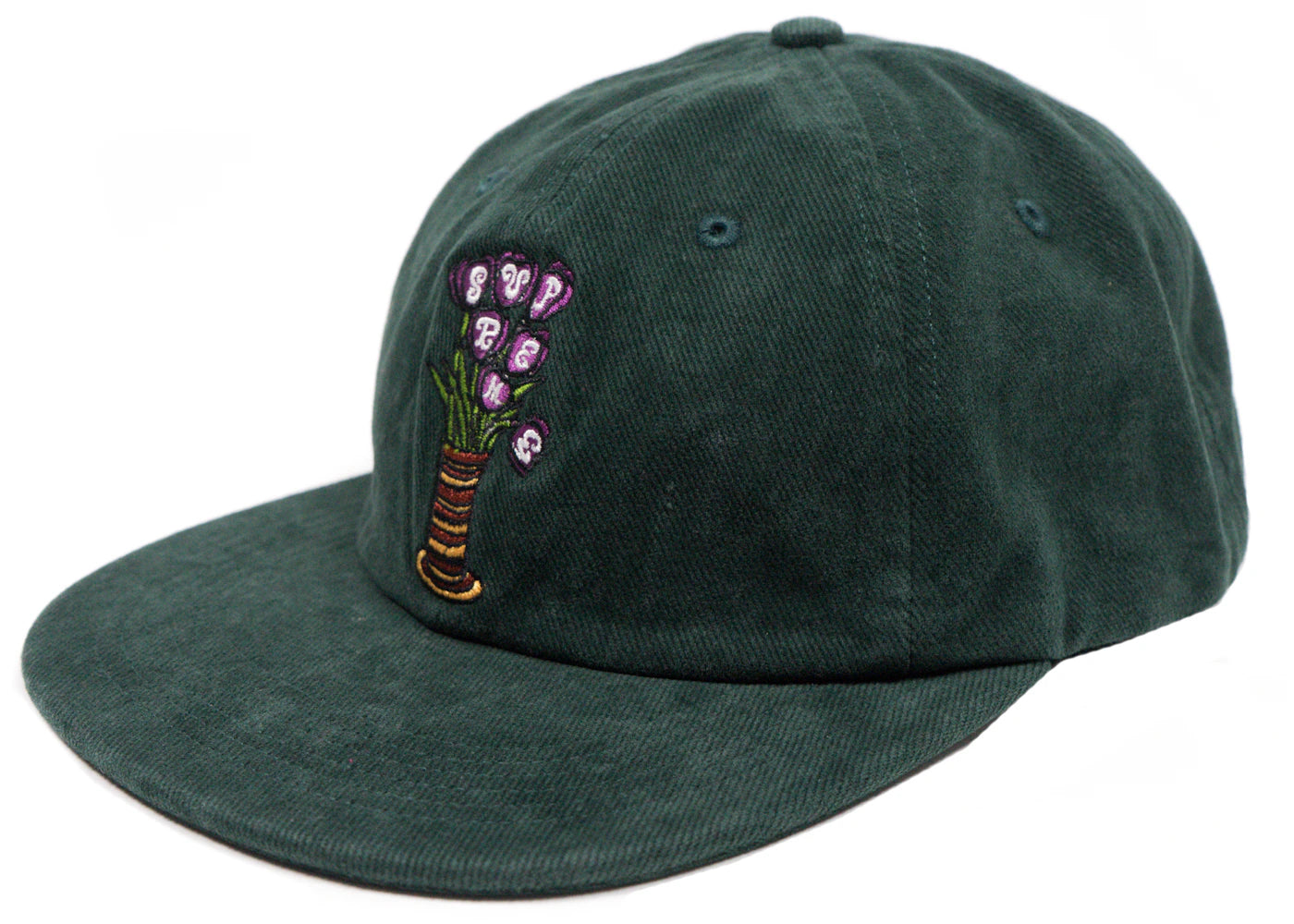 Supreme Flowers 6-Panel Dark Green