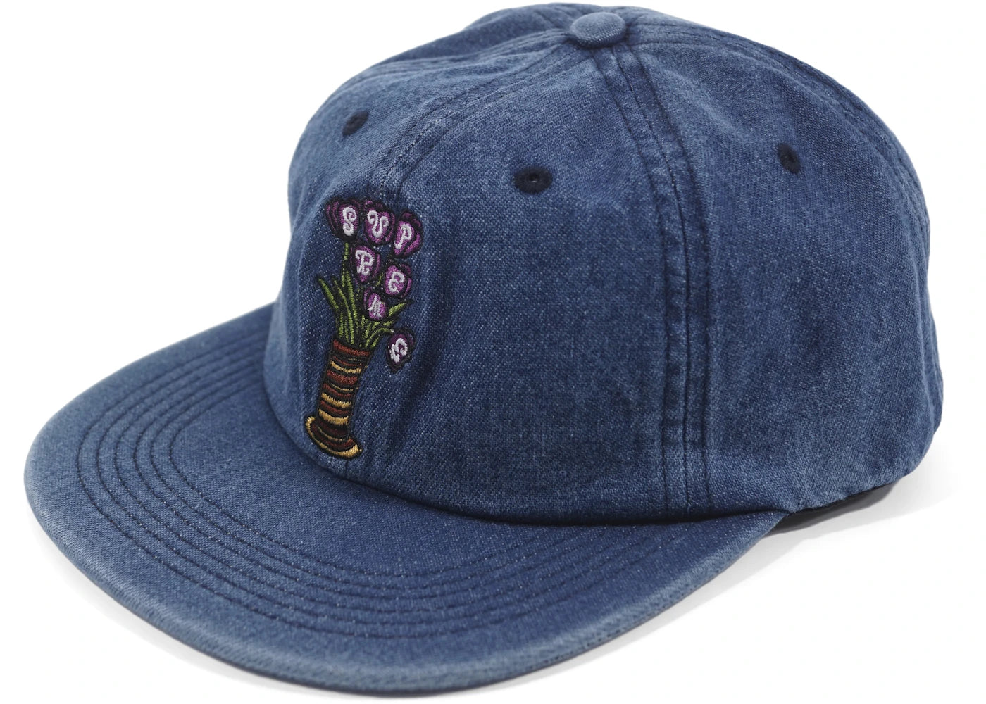 Supreme Flowers 6-Panel Denim