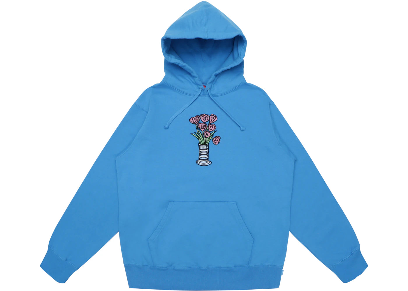 Supreme Flowers Hooded Sweatshirt Bright Royal