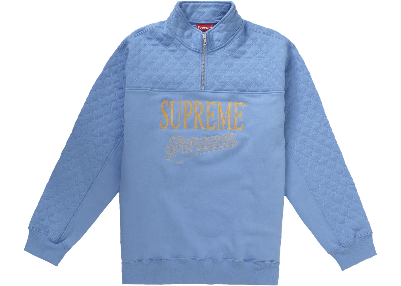 Supreme Forever Half Zip Sweatshirt Columbia Blue