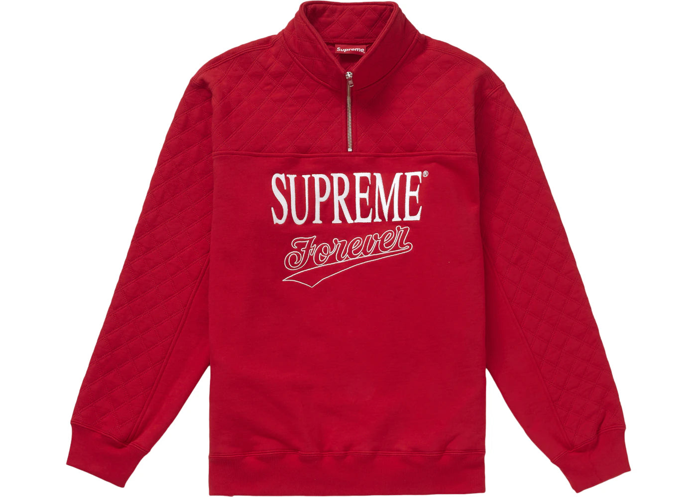 Supreme Forever Half Zip Sweatshirt Red