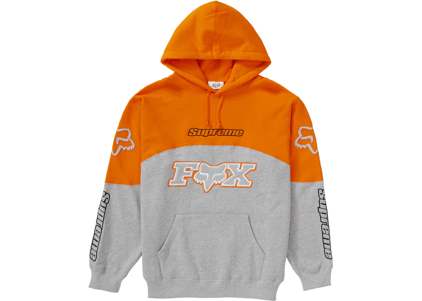 Supreme Fox Racing Hooded Sweatshirt Grey