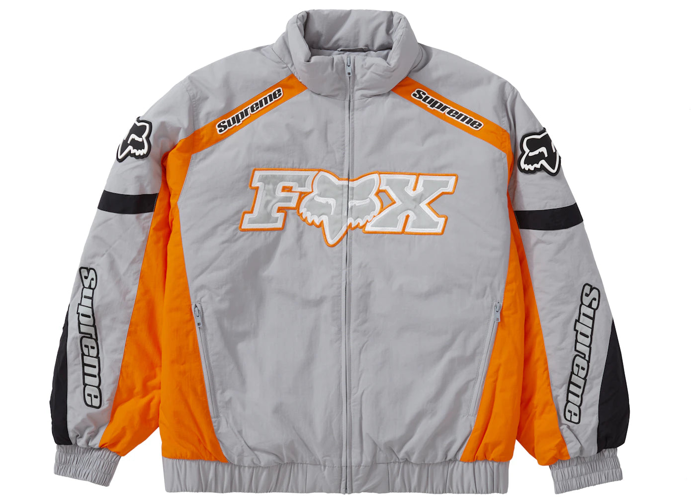 Supreme Fox Racing Puffy Jacket Grey