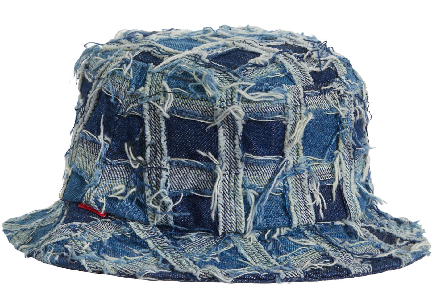Supreme Frayed Patchwork Denim Crusher Washed Blue