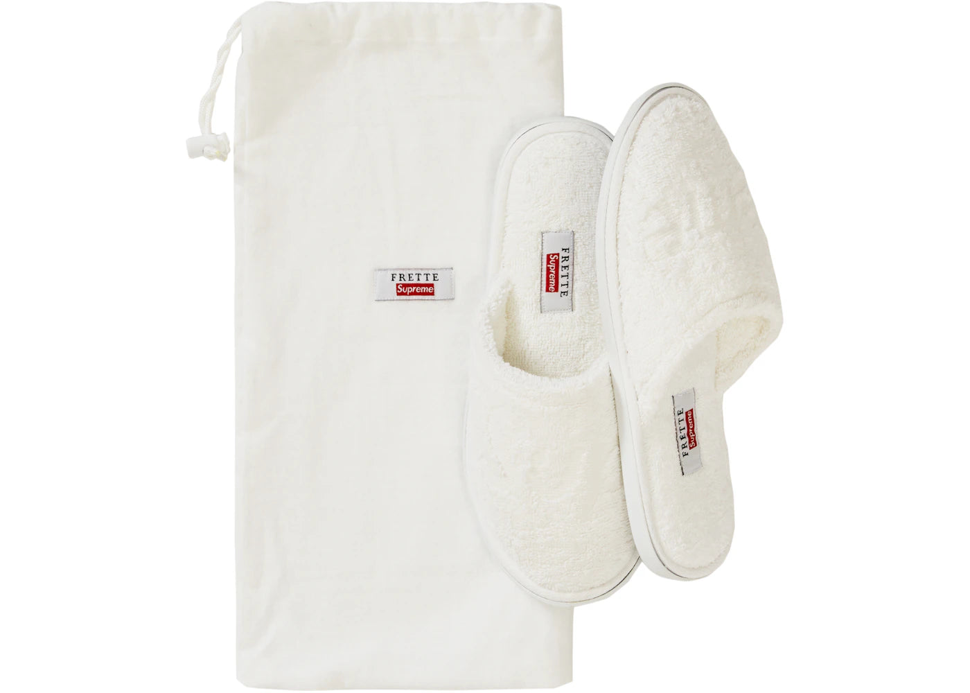 Supreme Frette Slippers White