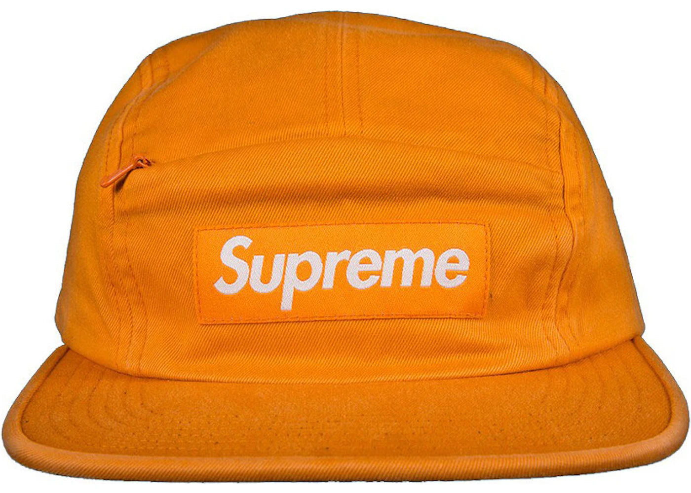 Supreme Front Panel Zip Camp Cap Orange