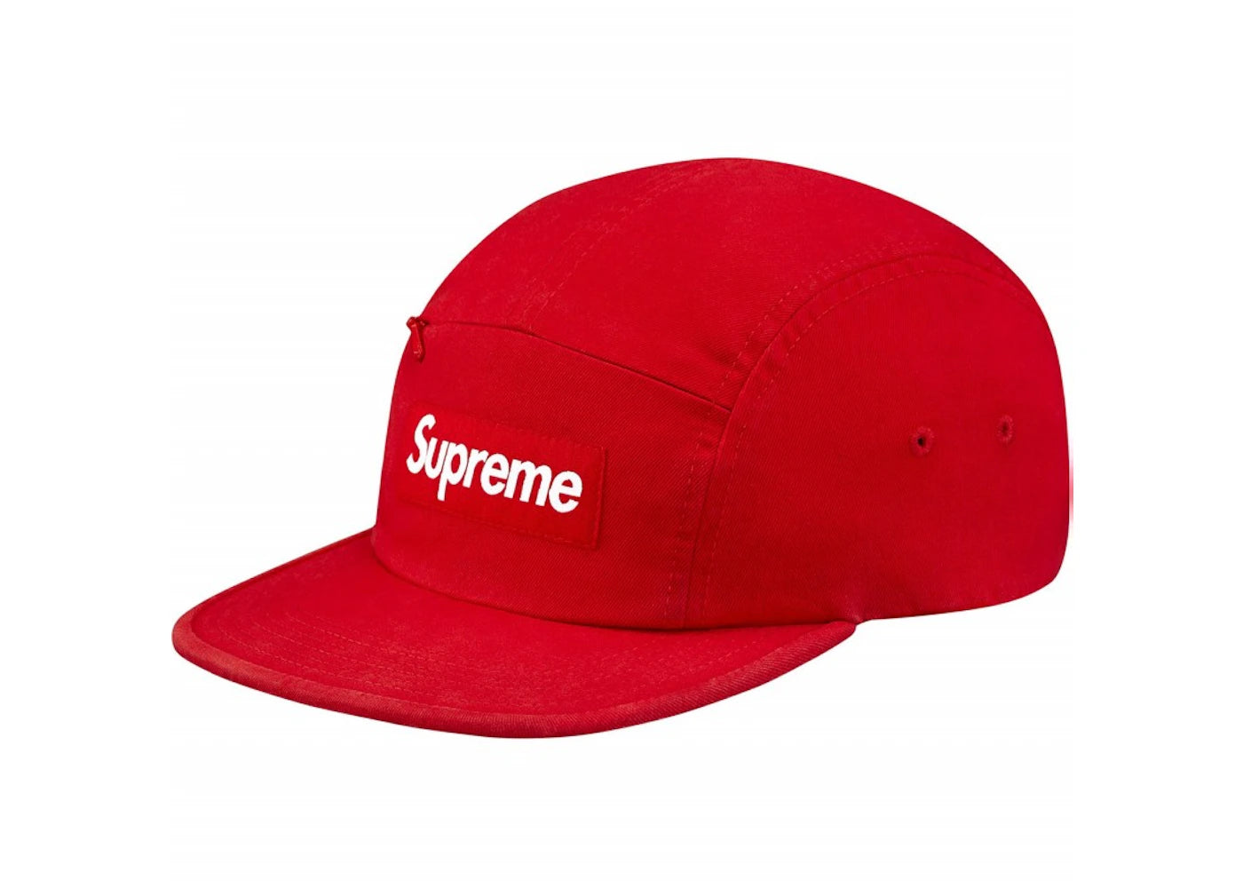 Supreme Front Panel Zip Camp Cap Red