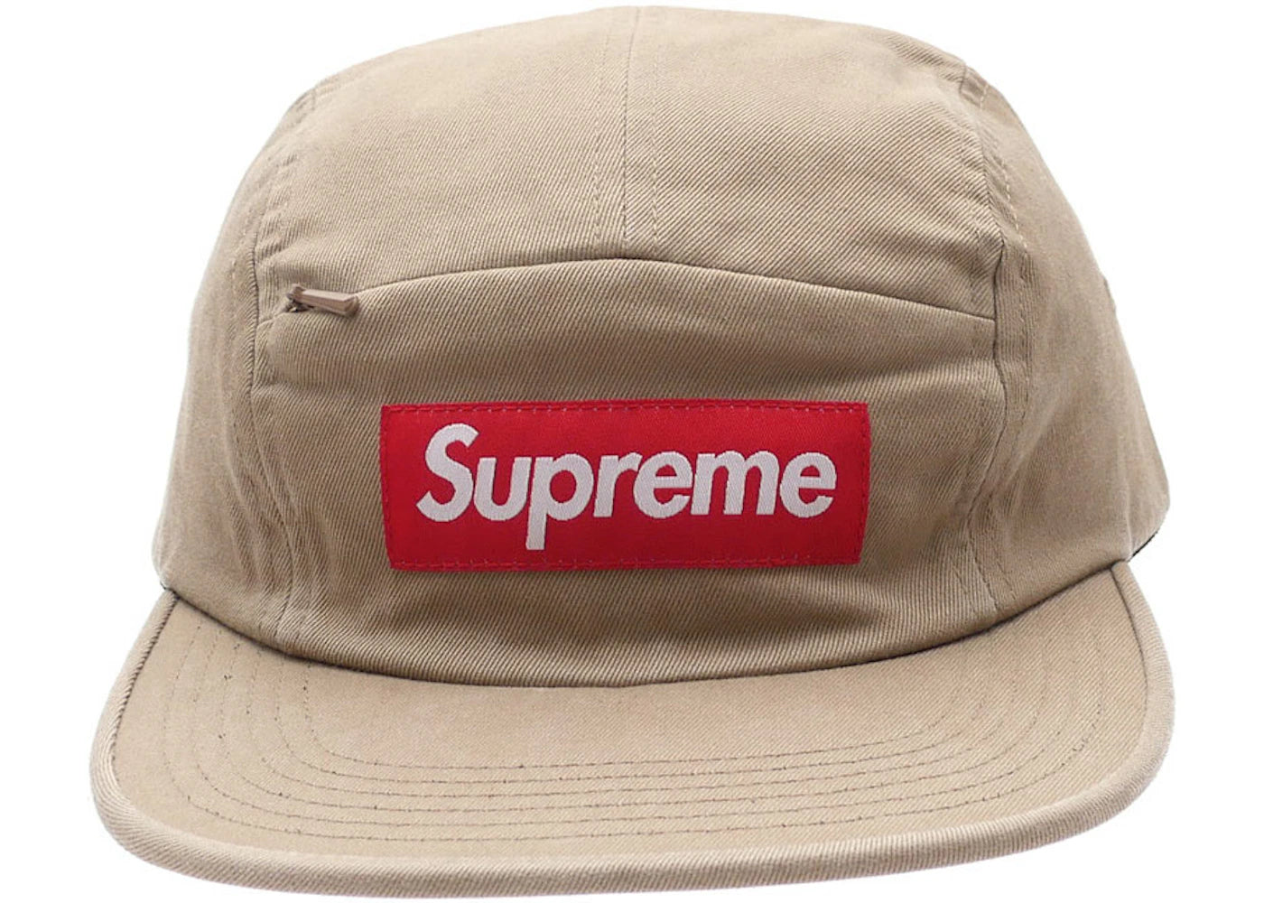 Supreme Front Panel Zip Camp Cap Tan