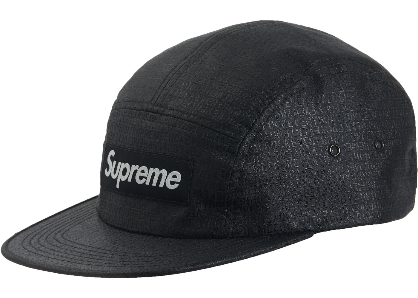 Supreme Fuck Everybody Jacquard Camp Cap Black