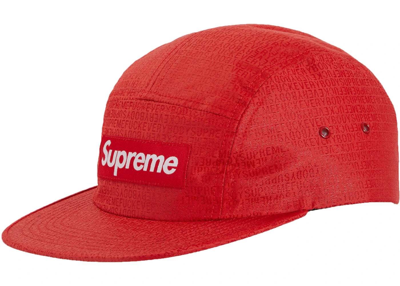 Supreme Fuck Everybody Jacquard Camp Cap Red