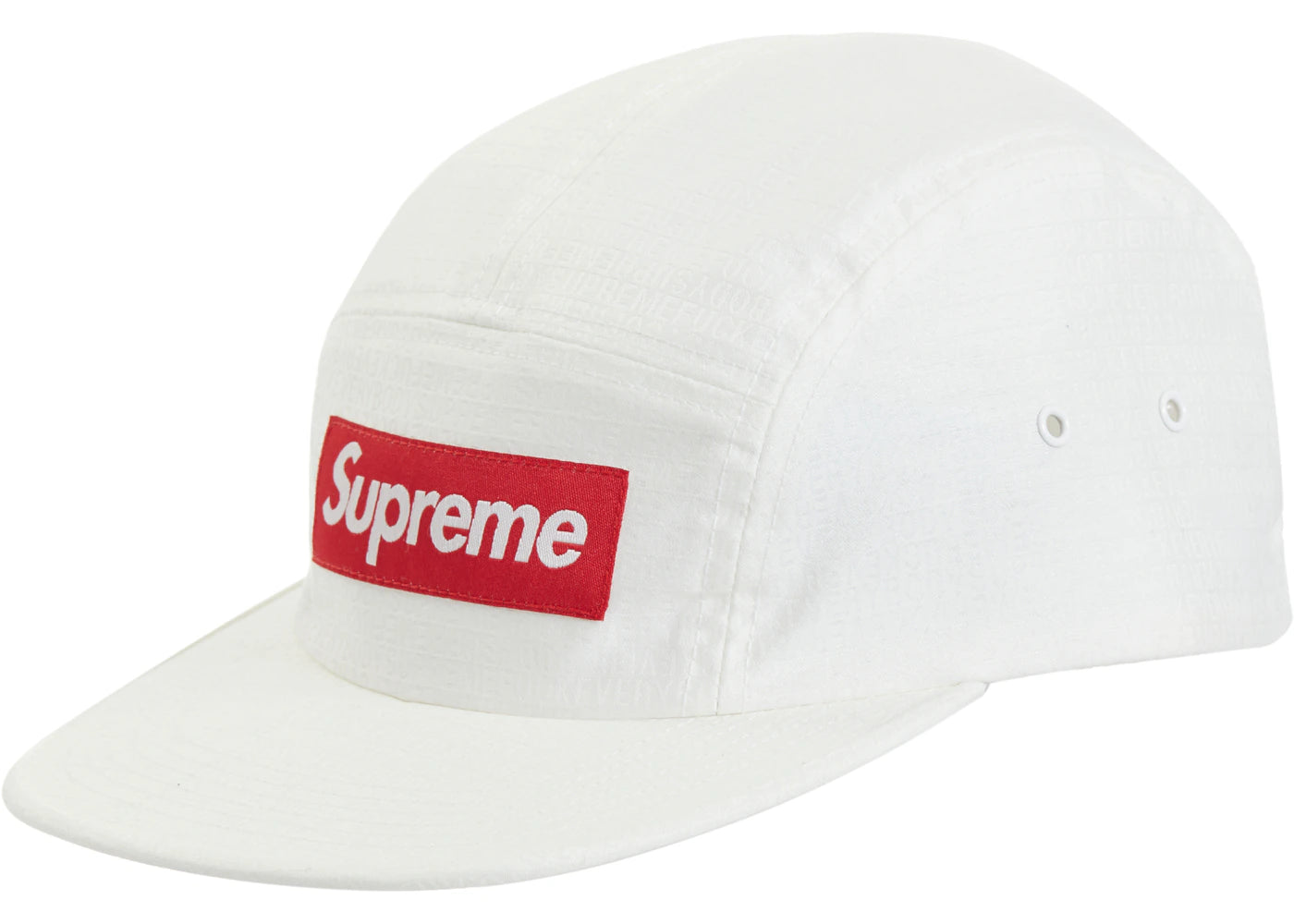 Supreme Fuck Everybody Jacquard Camp Cap White