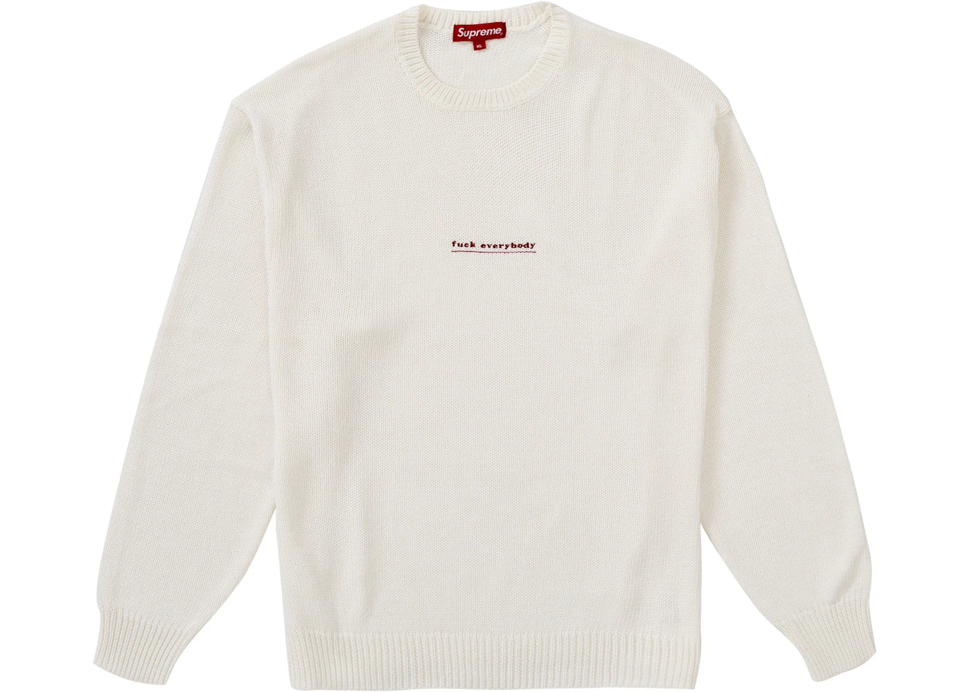 Supreme Fuck Everybody Sweater White