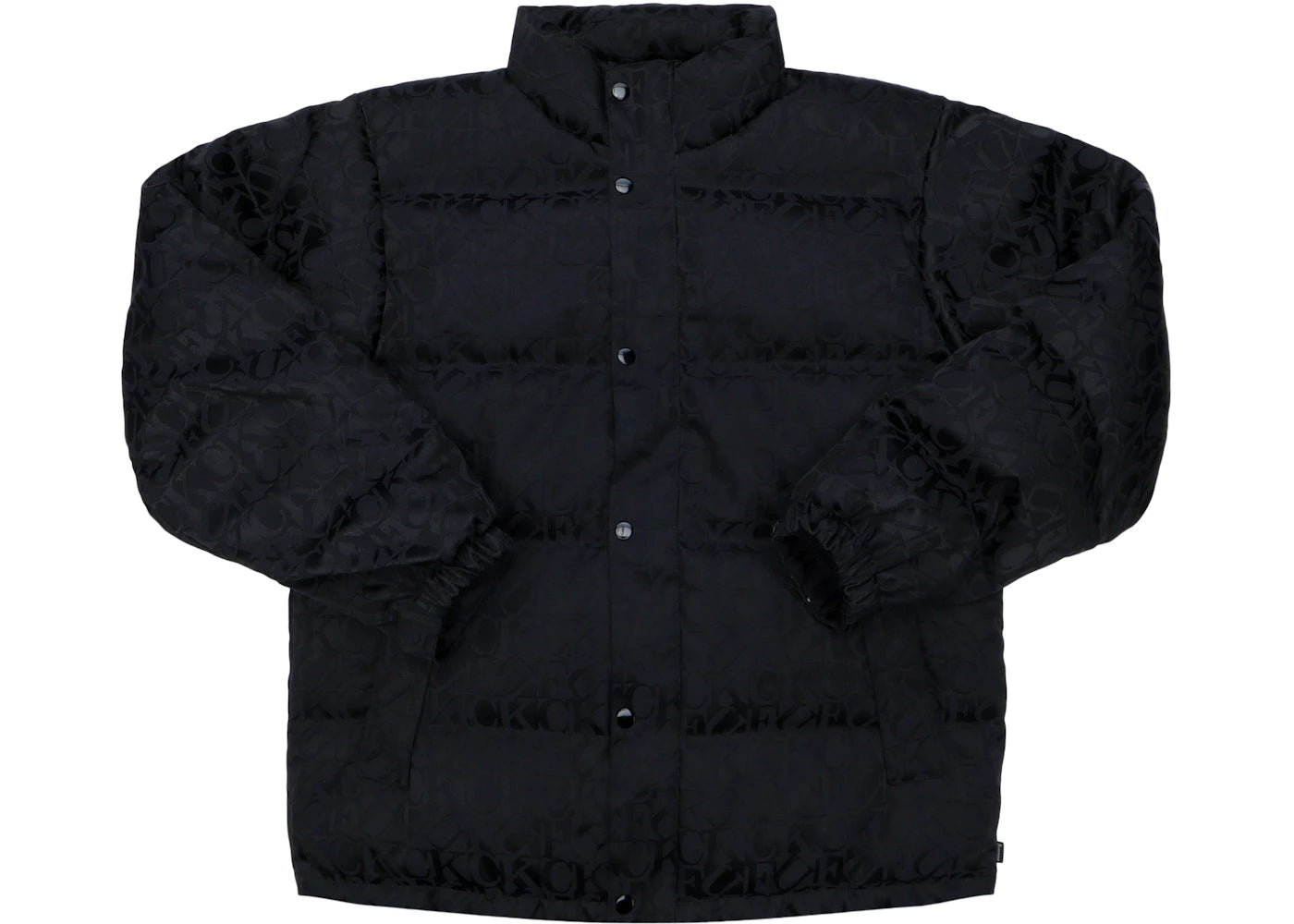 Supreme Fuck Jacquard Puffy Jacket Black