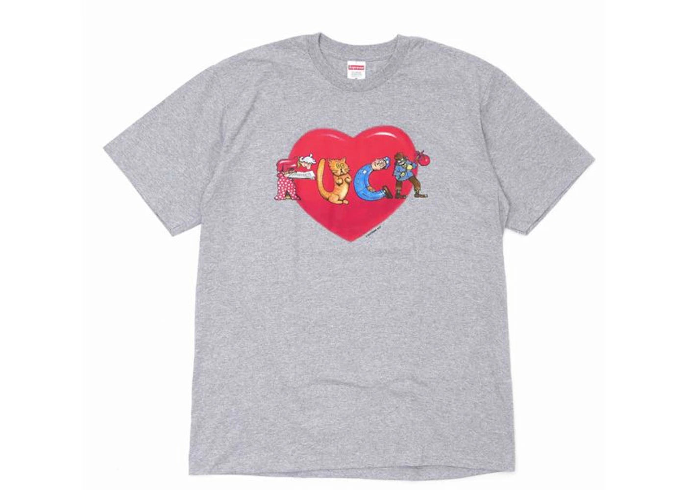 Supreme Fuck Love Tee Heather Grey