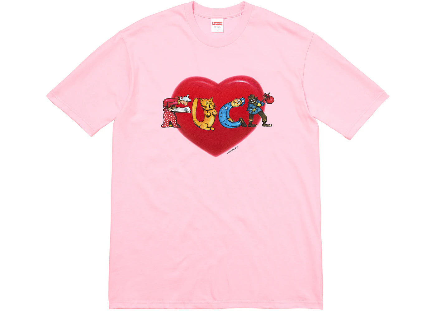 Supreme Fuck Love Tee Light Pink
