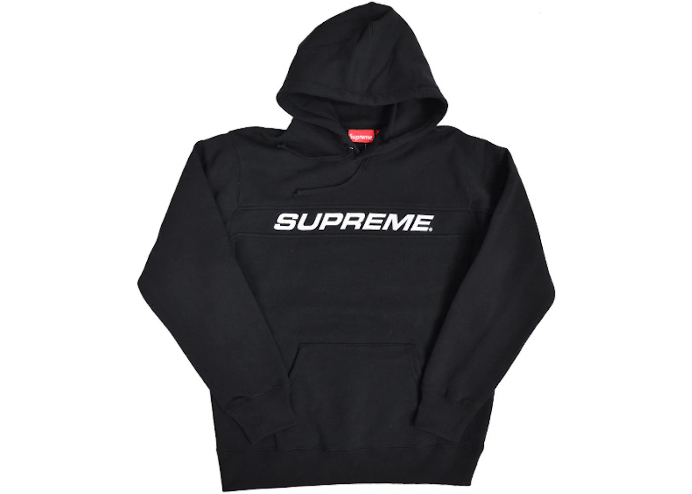 Supreme Full Stripe Hooded Sweatshirt Black