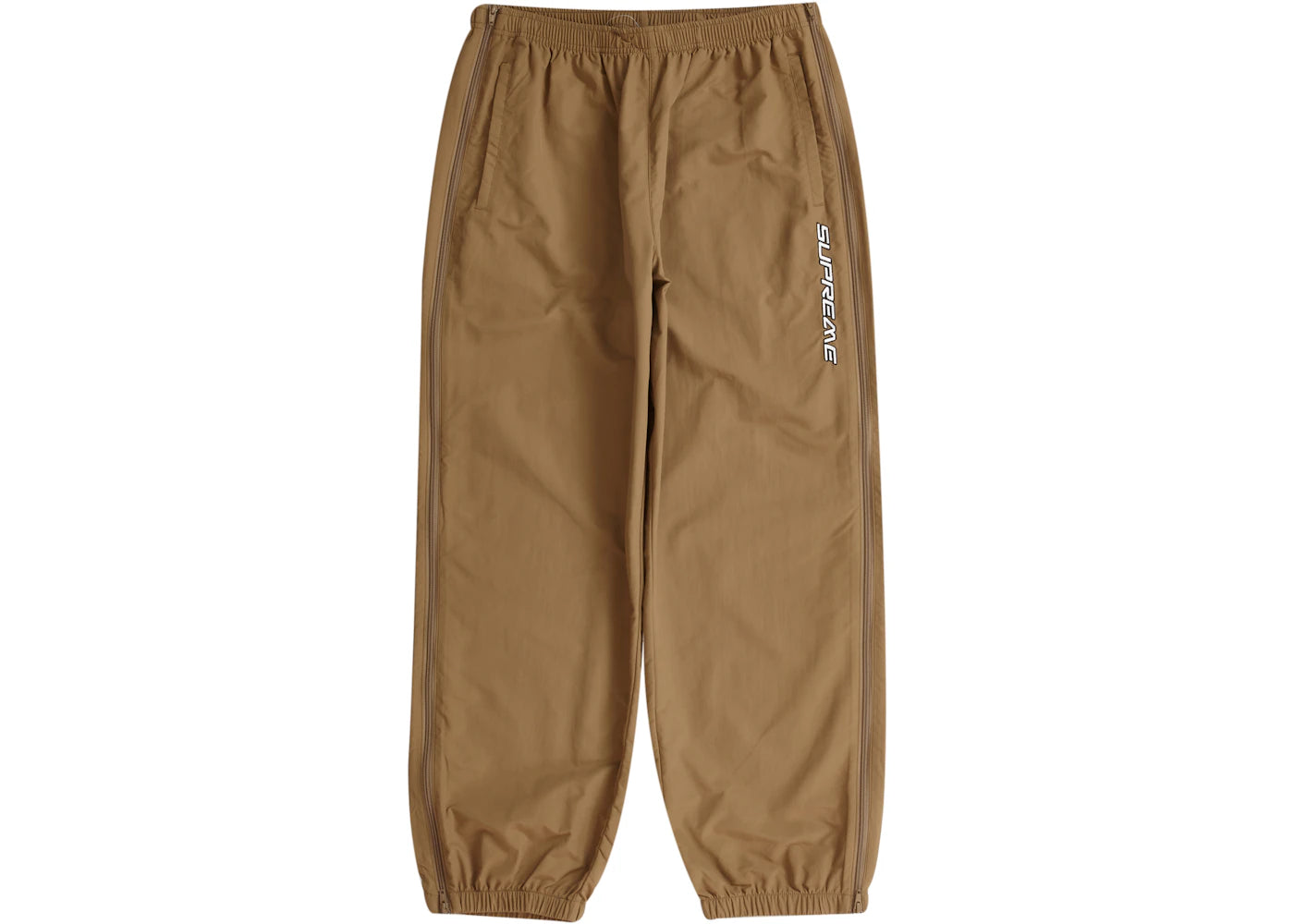 Supreme Full Zip Baggy Warm Up Pant Light Brown