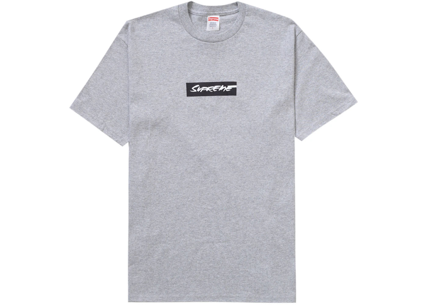 Supreme Futura Box Logo Tee Heather Grey