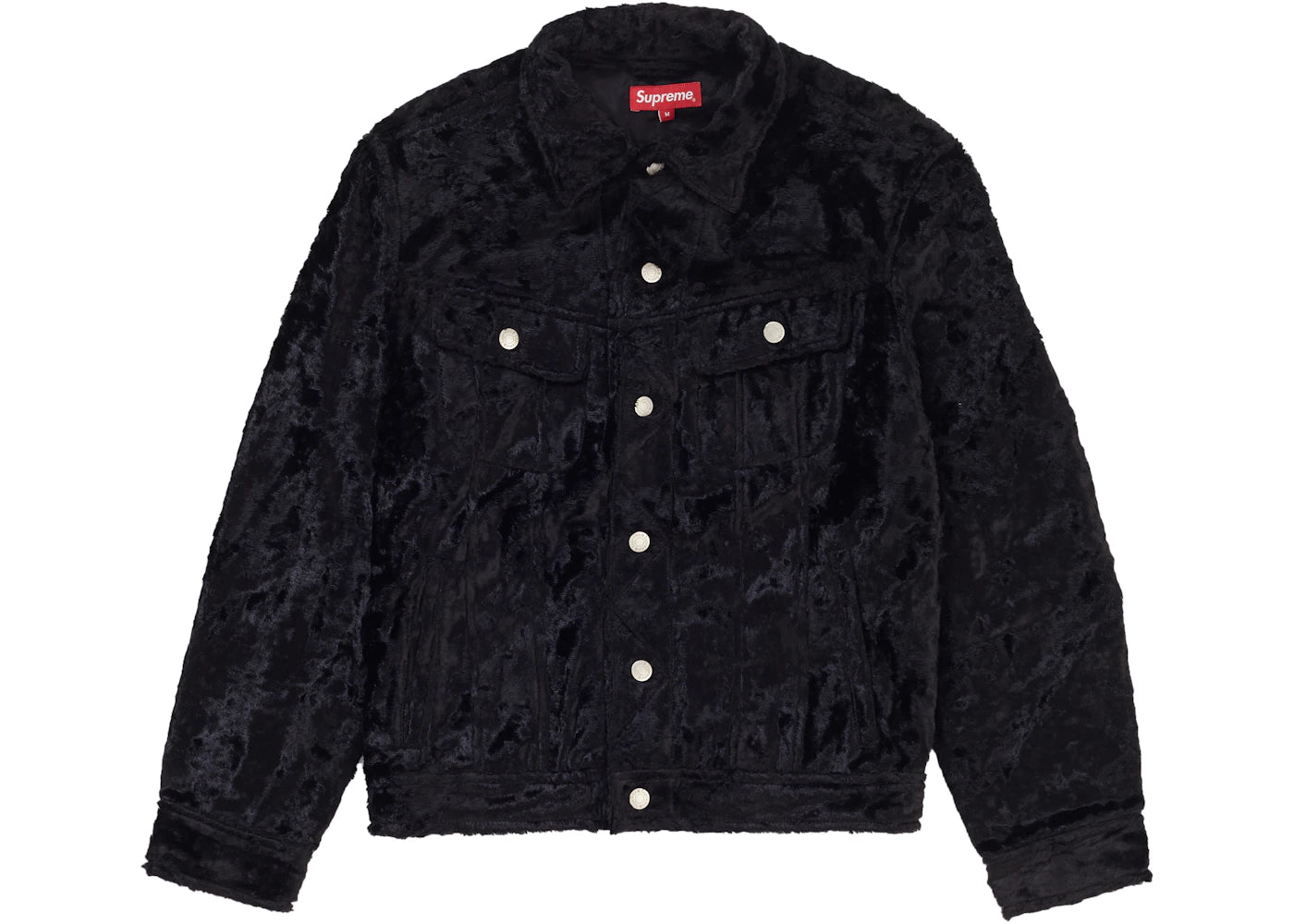 Supreme Fuzzy Pile Trucker Jacket Black