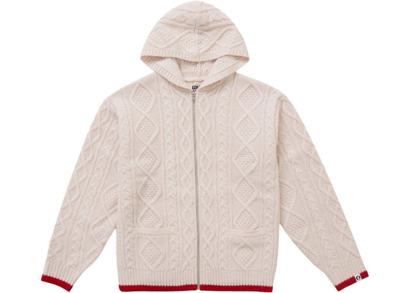 Supreme GOODENOUGH Zip Up Hooded Sweater Natural