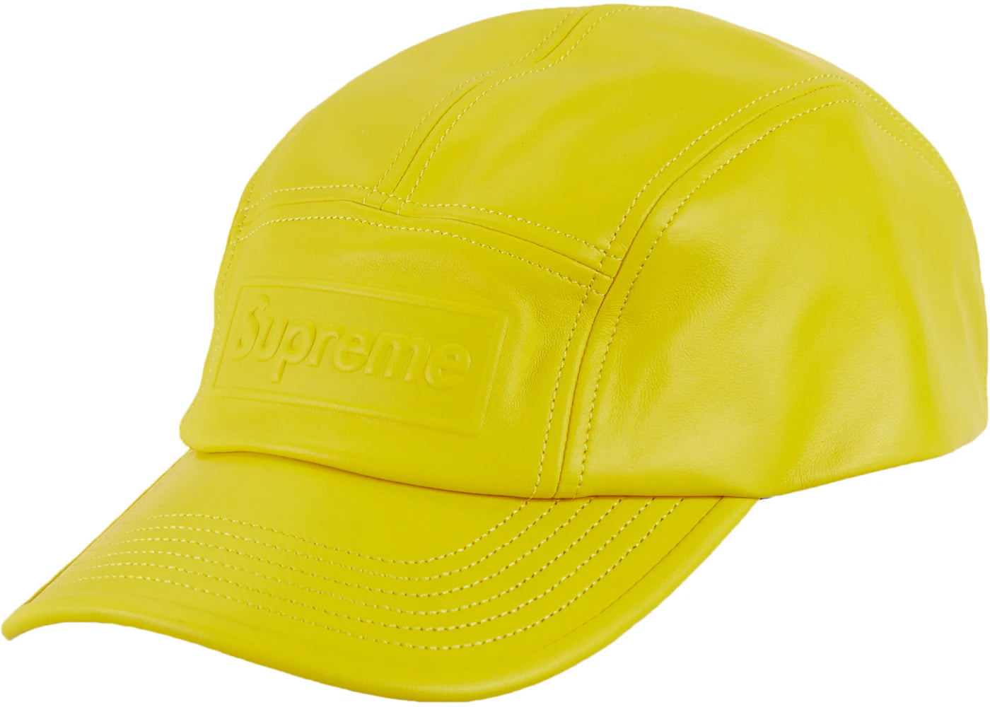 Supreme GORE-TEX Leather Camp Cap Yellow