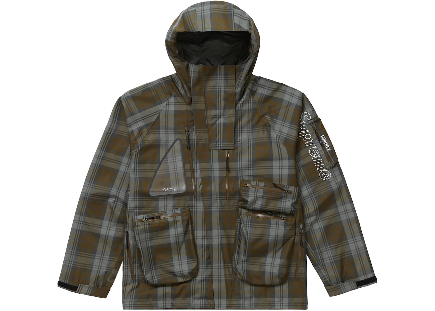Supreme GORE-TEX Tech Shell Jacket Olive Plaid