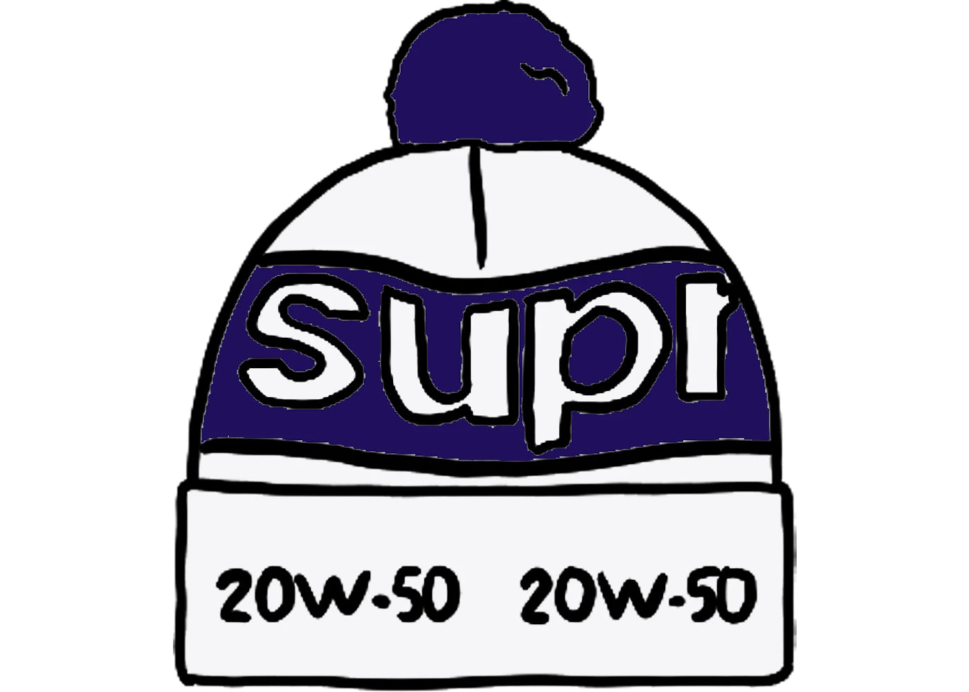 Supreme Garage Beanie White