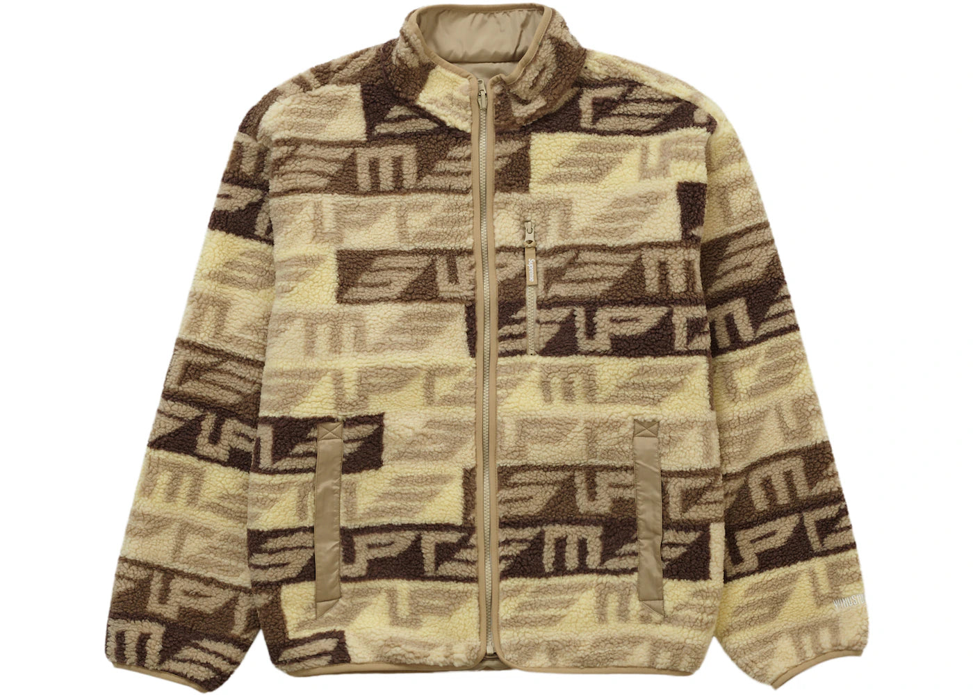 Supreme Geo Reversible WINDSTOPPER Fleece Jacket Tan