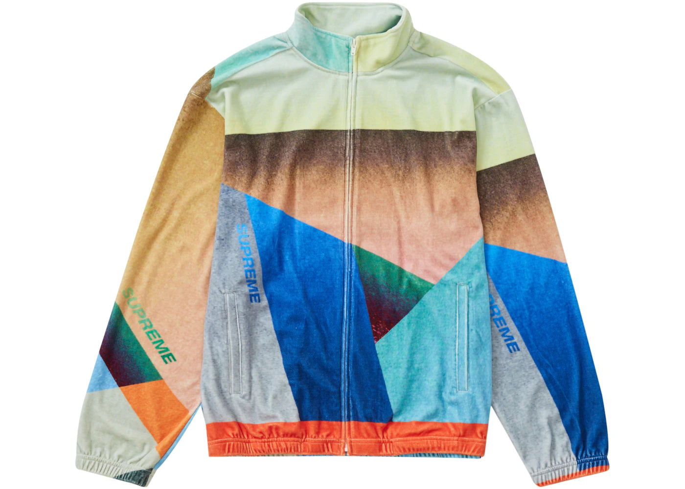 Supreme Geo Velour Track Jacket Multicolor