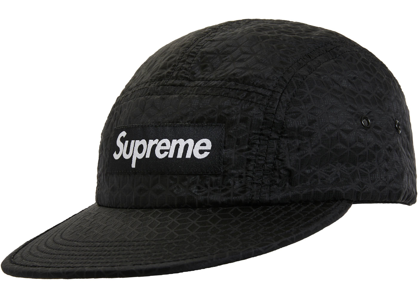Supreme Geometric Ripstop Camp Cap Black