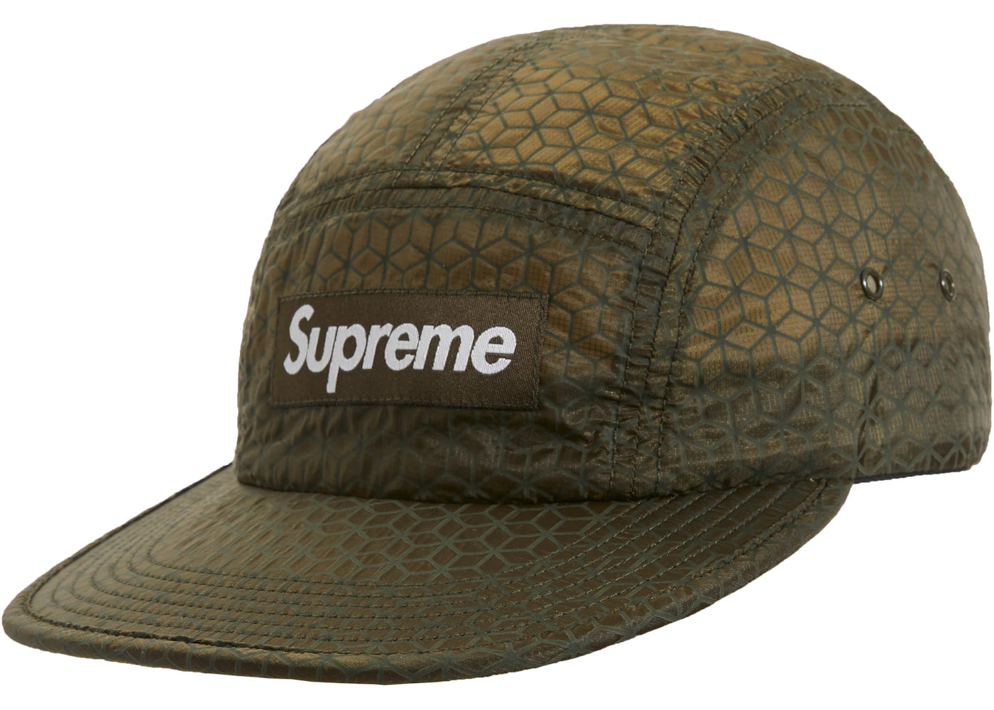 Supreme Geometric Ripstop Camp Cap Olive